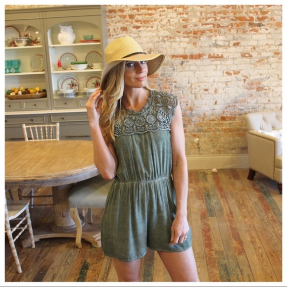 Infinity Raine Pants - Vintage Wash Lace Romper